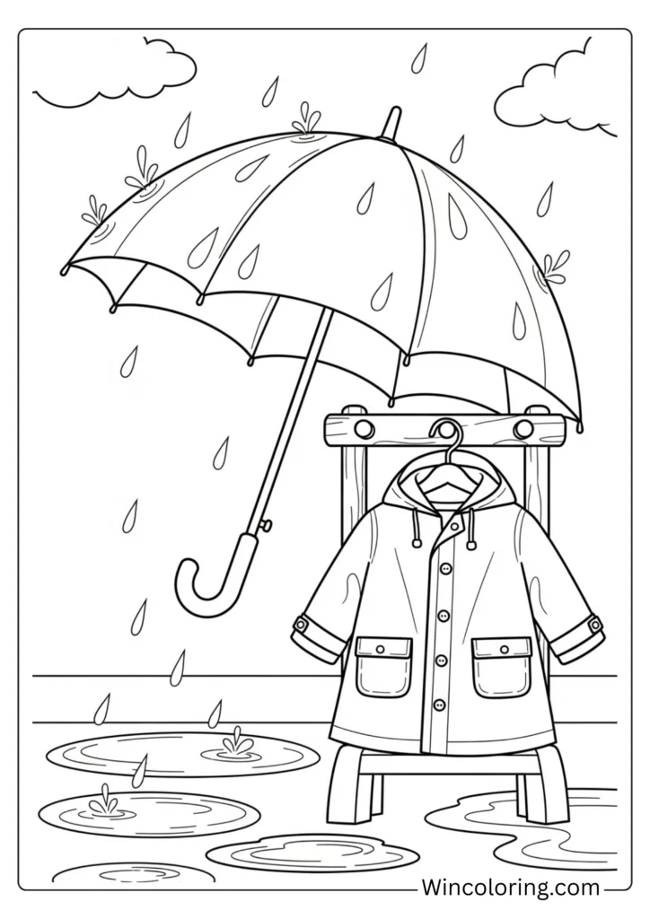 Umbrella and Raincoat