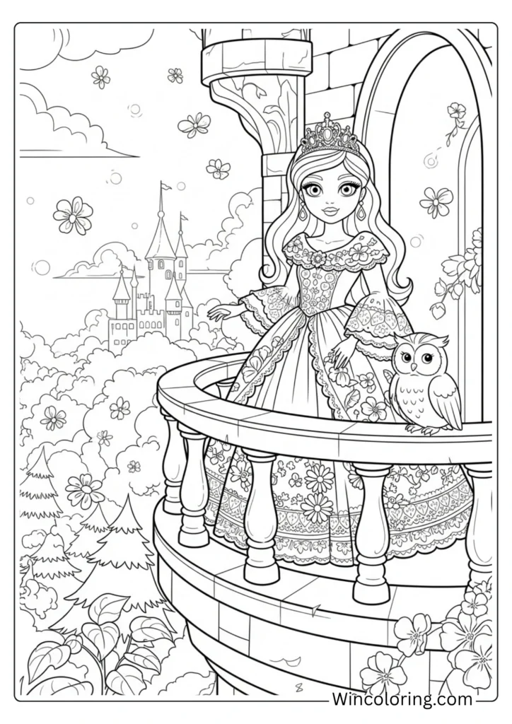 Barbie in a fairy tale as a princess