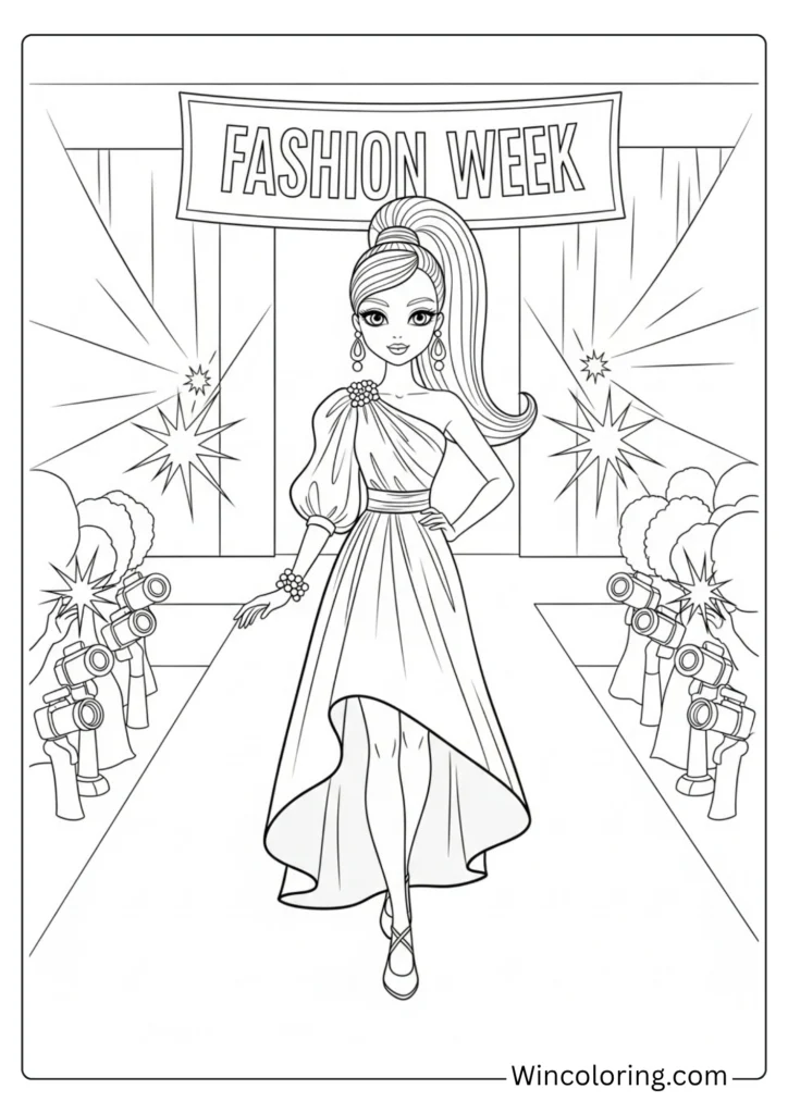 Barbie on a Paris fashion runway