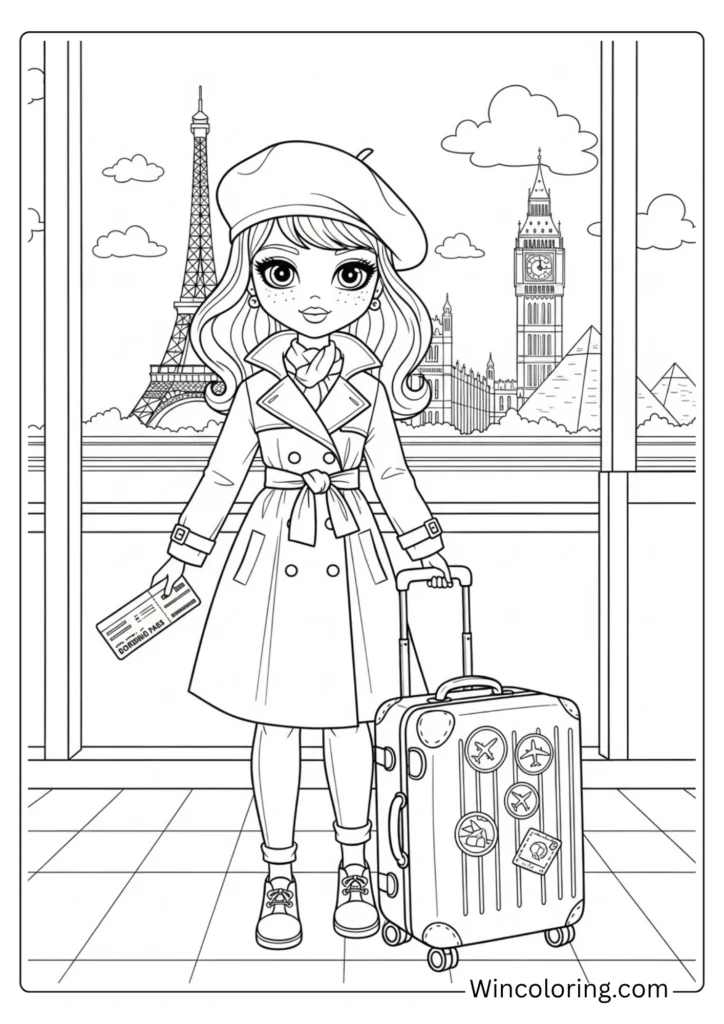 Barbie on a world travel adventure
