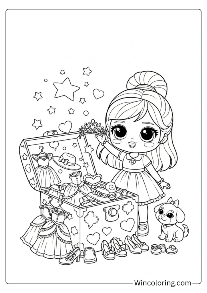 Barbie's fashion show — dressing up box