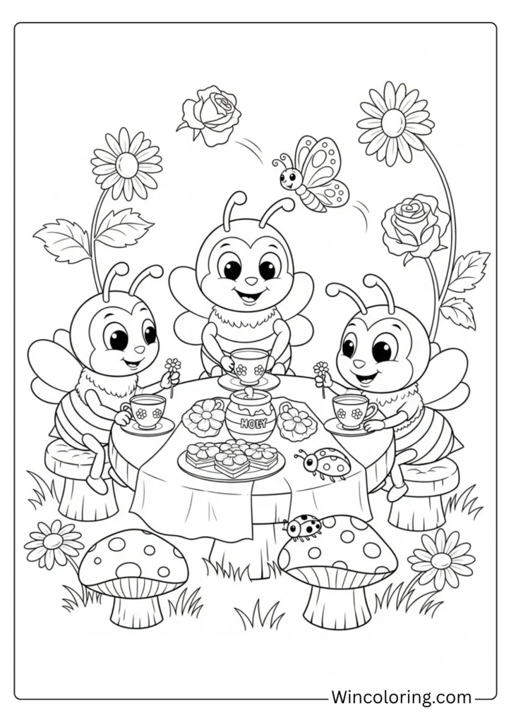 Bee garden tea party