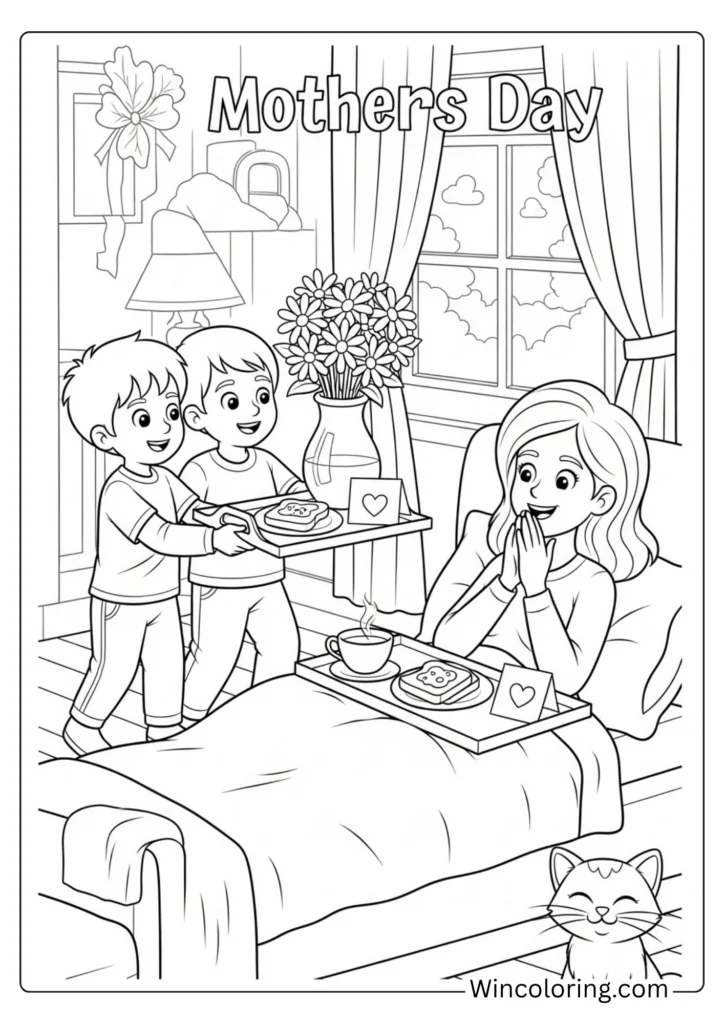 Breakfast in bed for Mother's Day