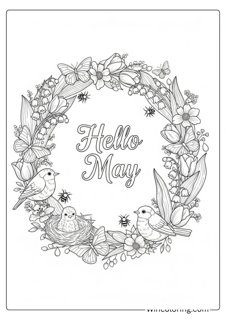 Hello May! nature frame design
