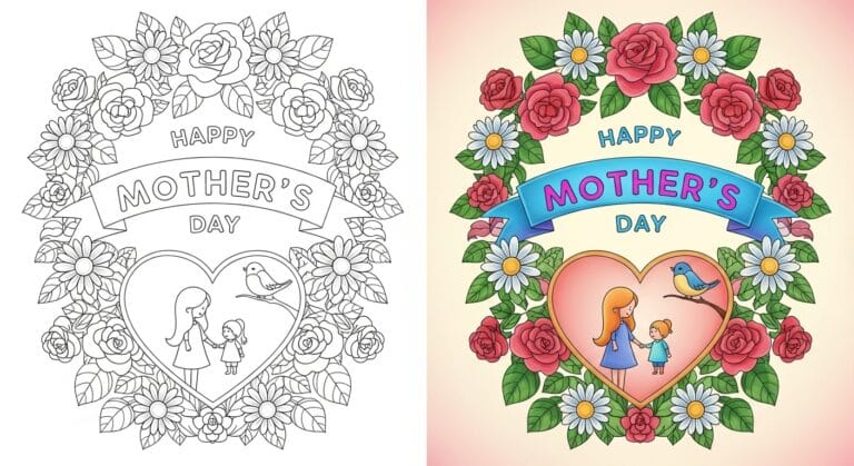 Mother’s Day Coloring Pages