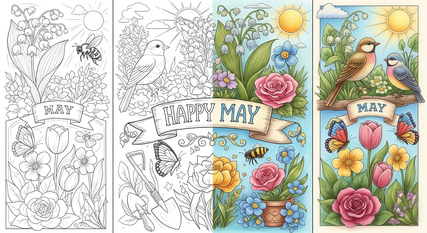 May Coloring Pages