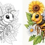Bee Coloring Pages