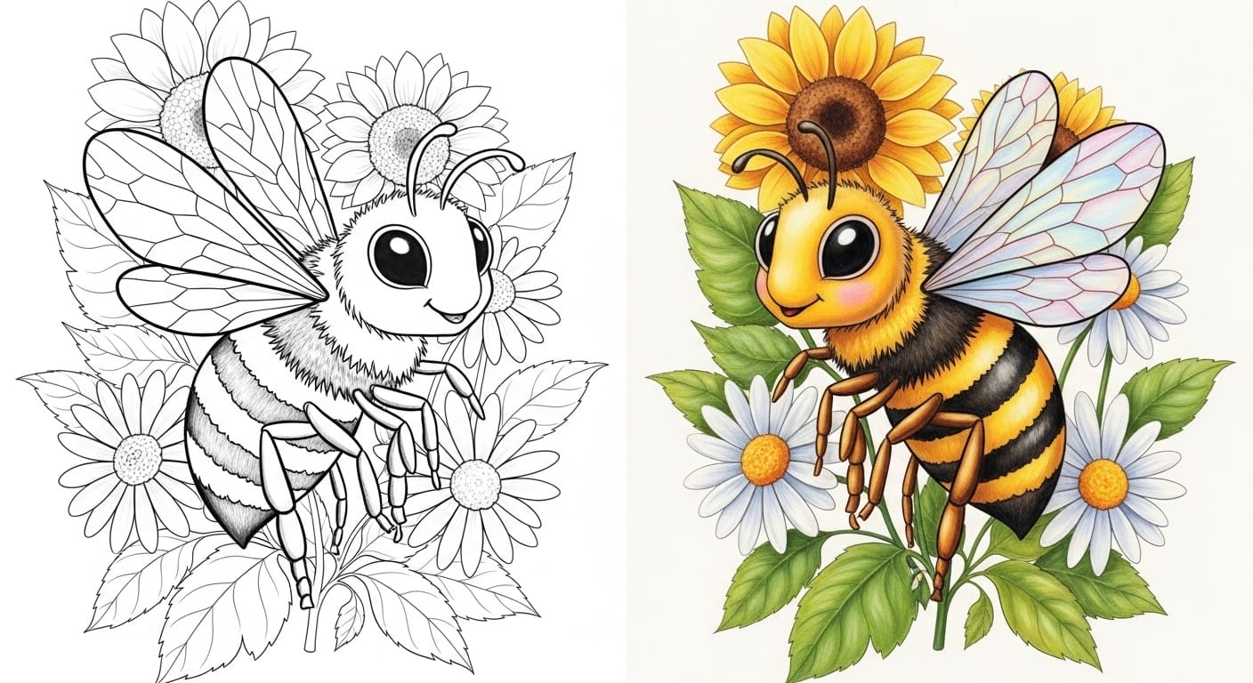 Bee Coloring Pages