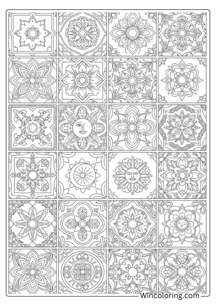 Mexican Talavera Tile Pattern