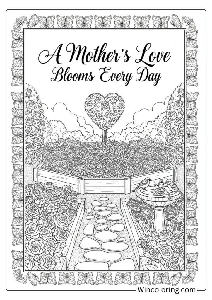 Mom's love is like a garden poem page