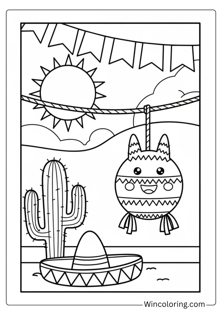 Simple Fiesta Scene for Toddlers