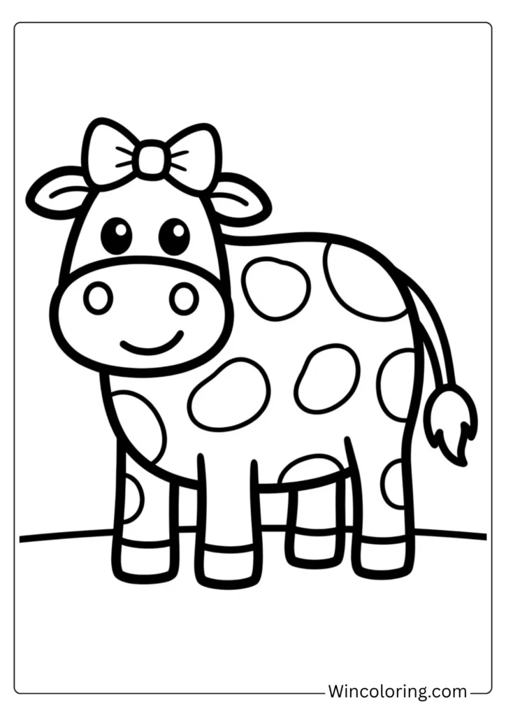 Simple Cow Coloring Page