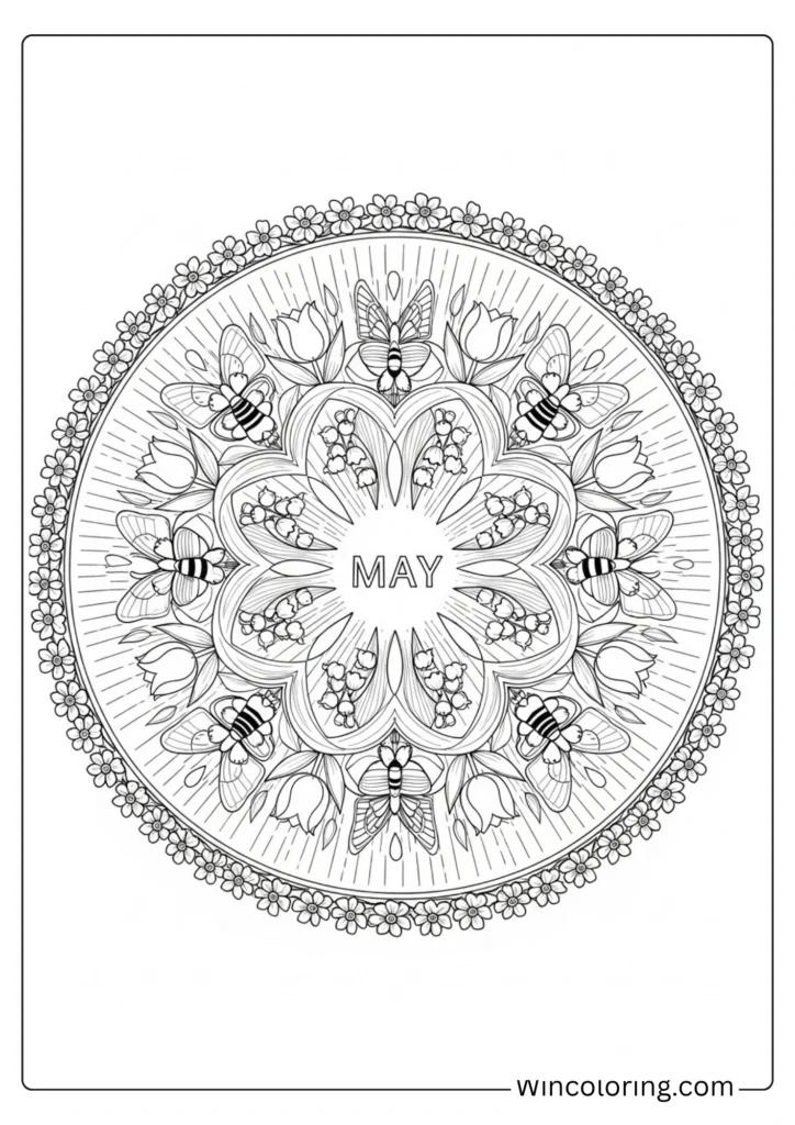 Spring is here May blooms mandala