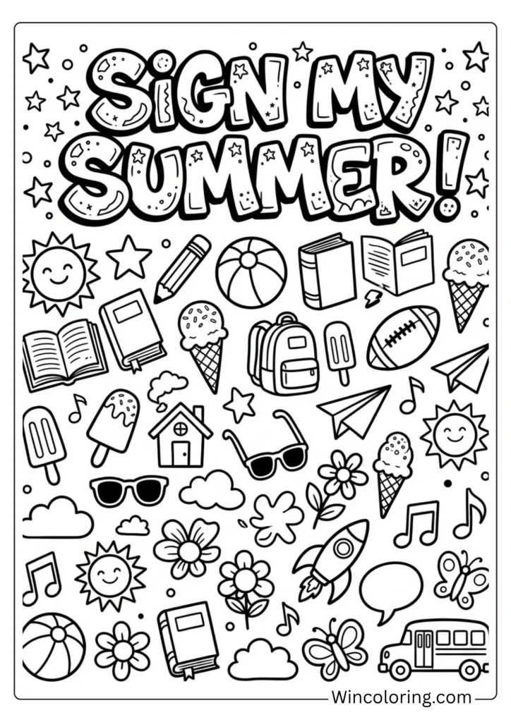 Autograph splash page — Sign my summer!