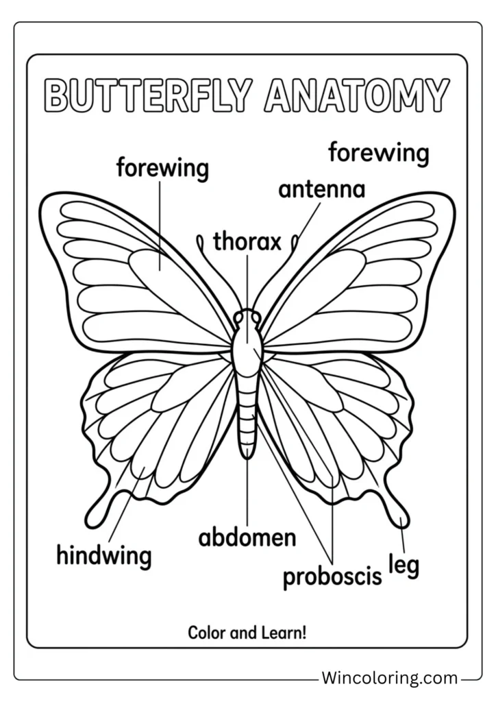 Butterfly anatomy diagram