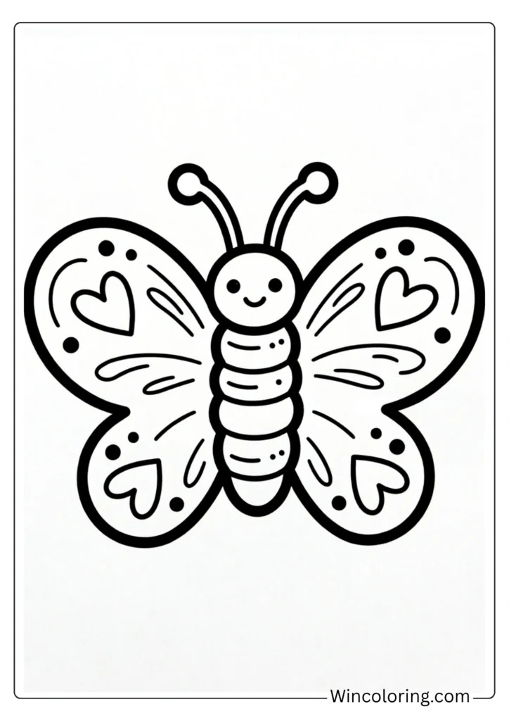 Butterfly with heart wings