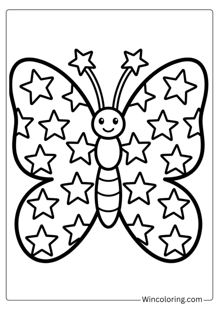 Butterfly with star wings