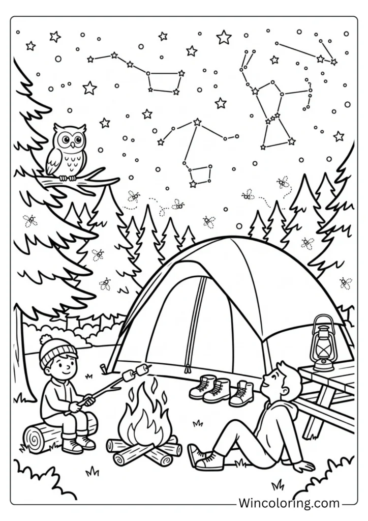 Camping under the stars