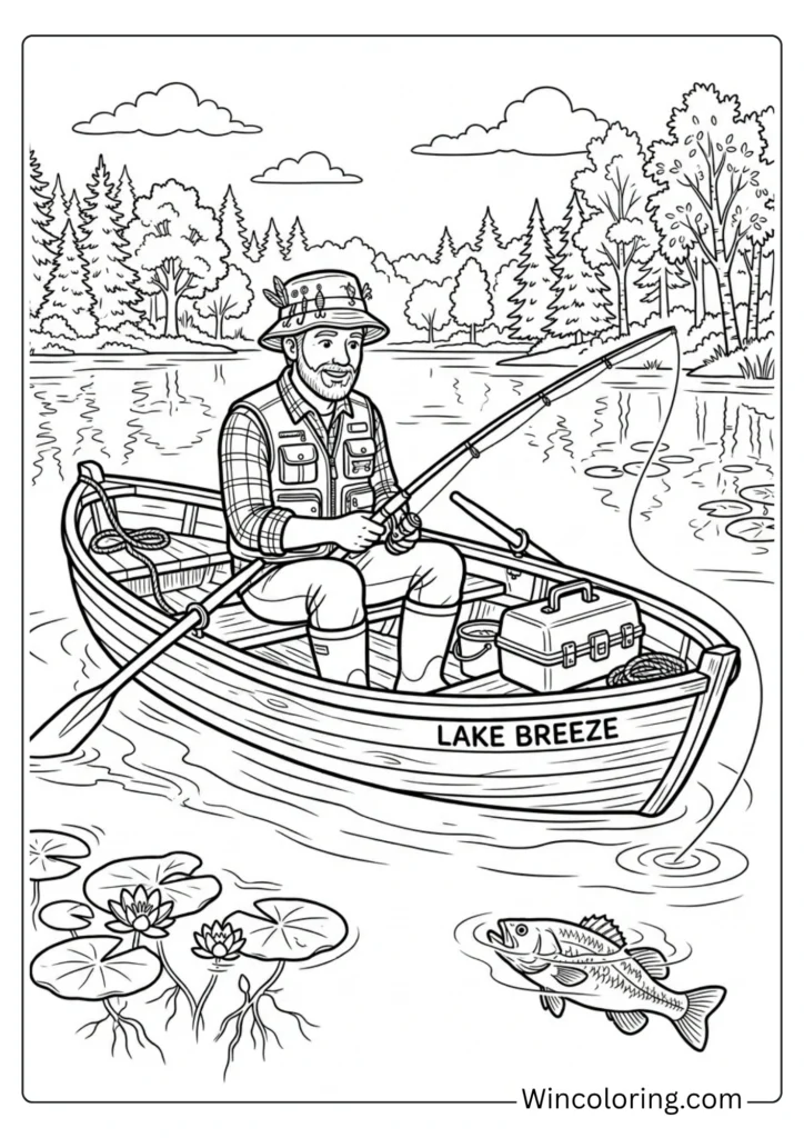 Dad the fisherman at the lake