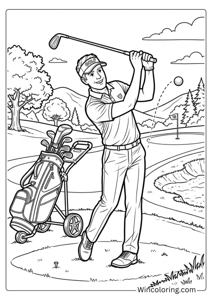 Dad the golfer at the course