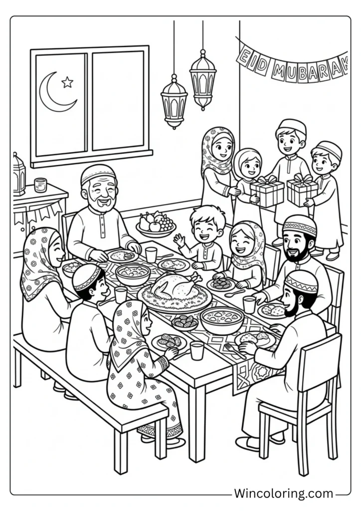 Eid al-Adha celebration scene