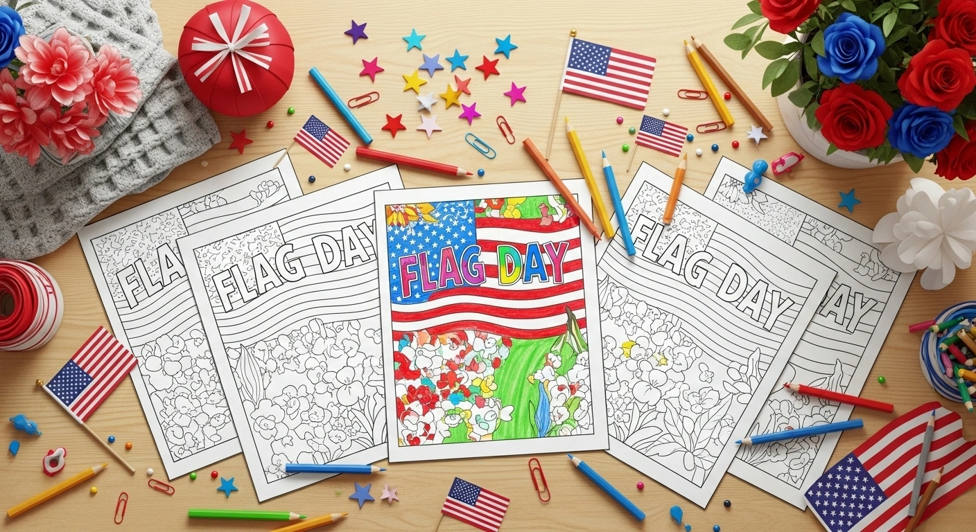 Flag Day Coloring Pages
