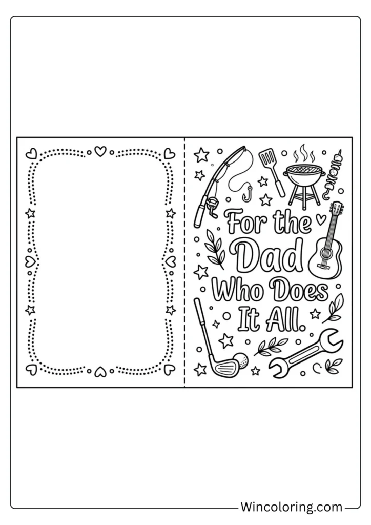 Foldable card — Dad's hobbies collage front