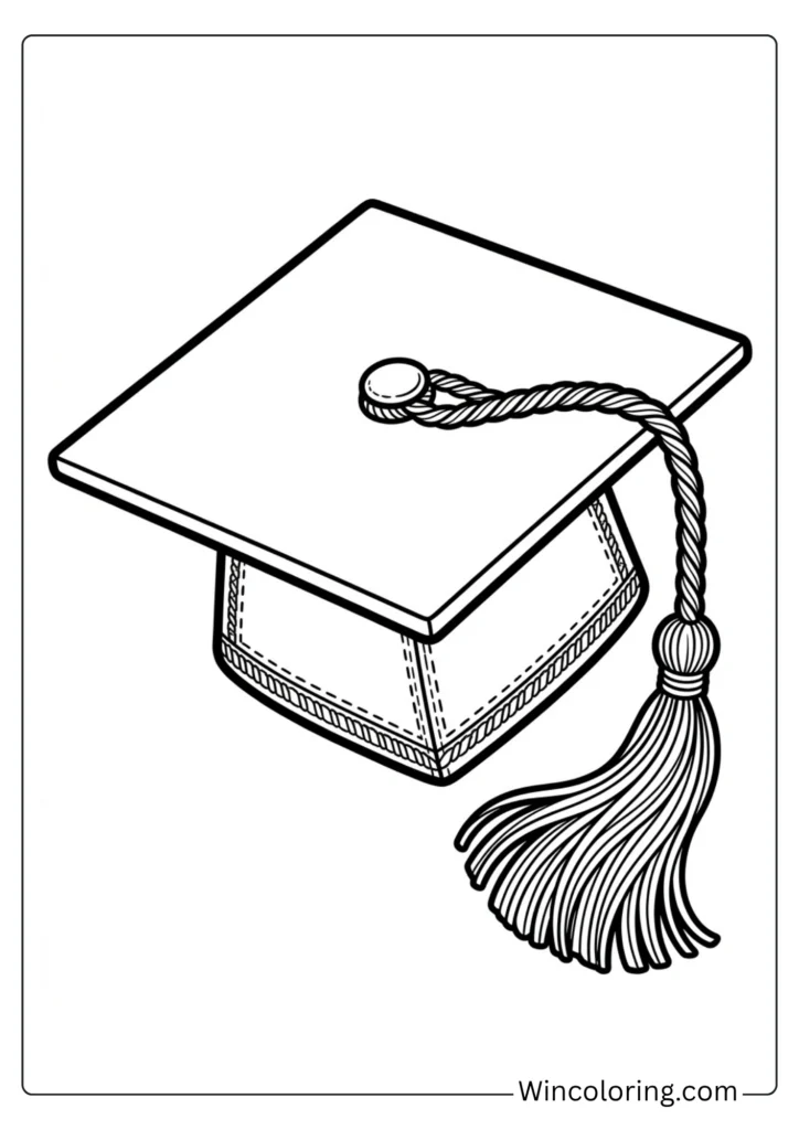 Graduation cap and tassel close-up