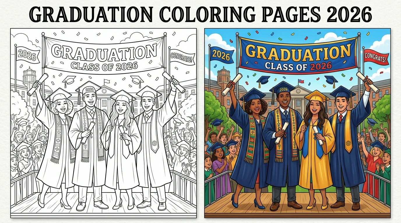 Graduation Coloring Pages