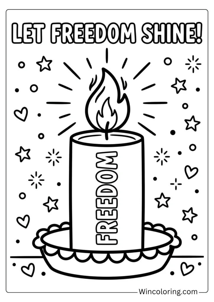 Juneteenth candle of freedom — simple glow scene