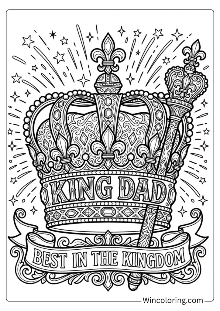 King Dad crown and scepter