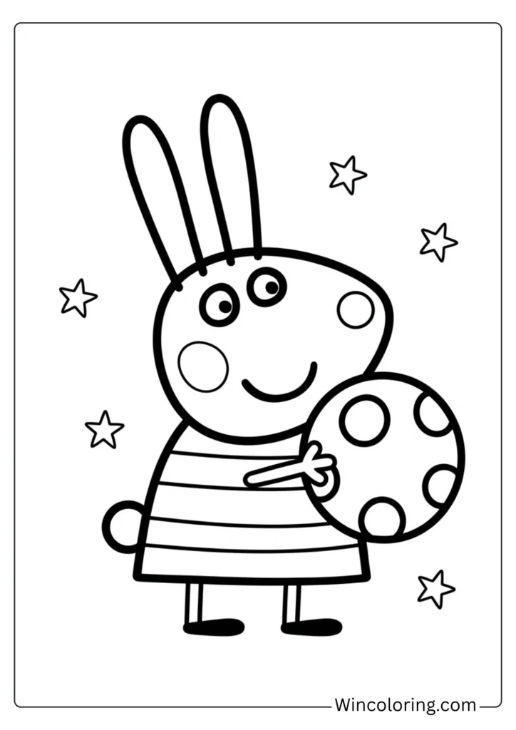 Rebecca Rabbit Peppa Pig coloring page