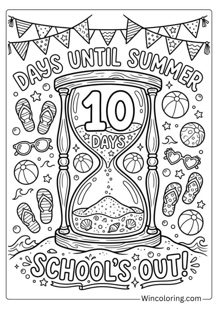 Summer countdown number banner