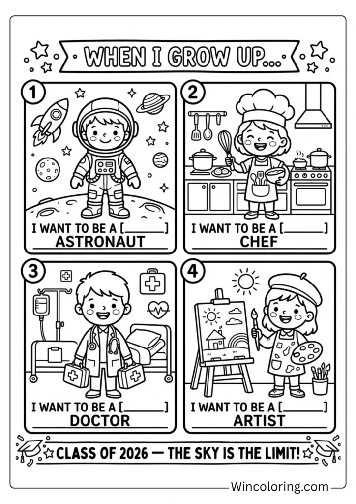 'When I Grow Up' — graduation dream page