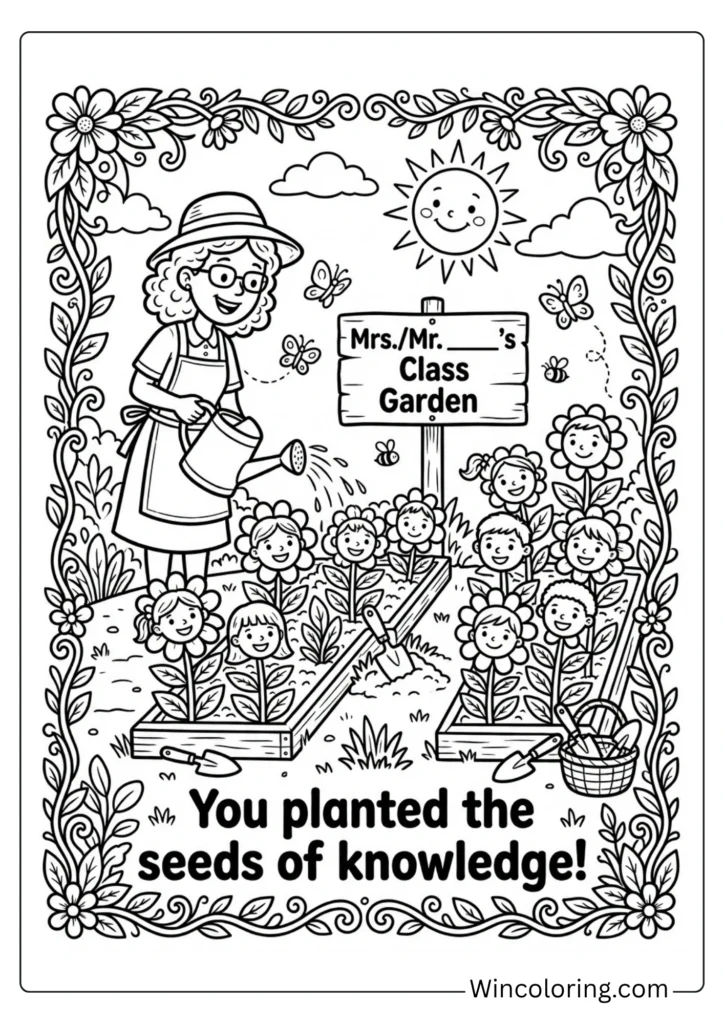 You Planted a Seed — garden teacher tribute page