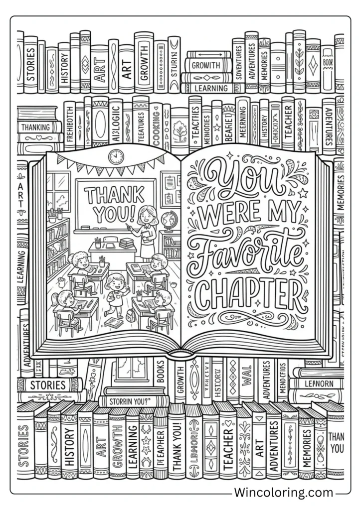 You Were My Favorite Chapter — book-themed thank-you