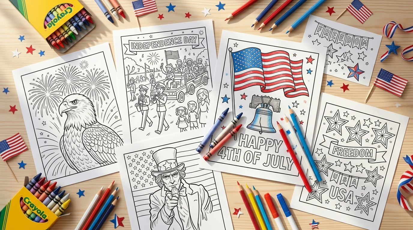 4th of July Coloring Pages