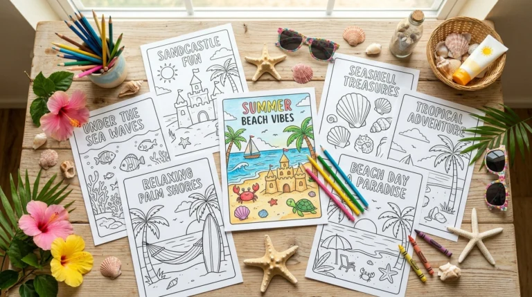 Beach Coloring Pages
