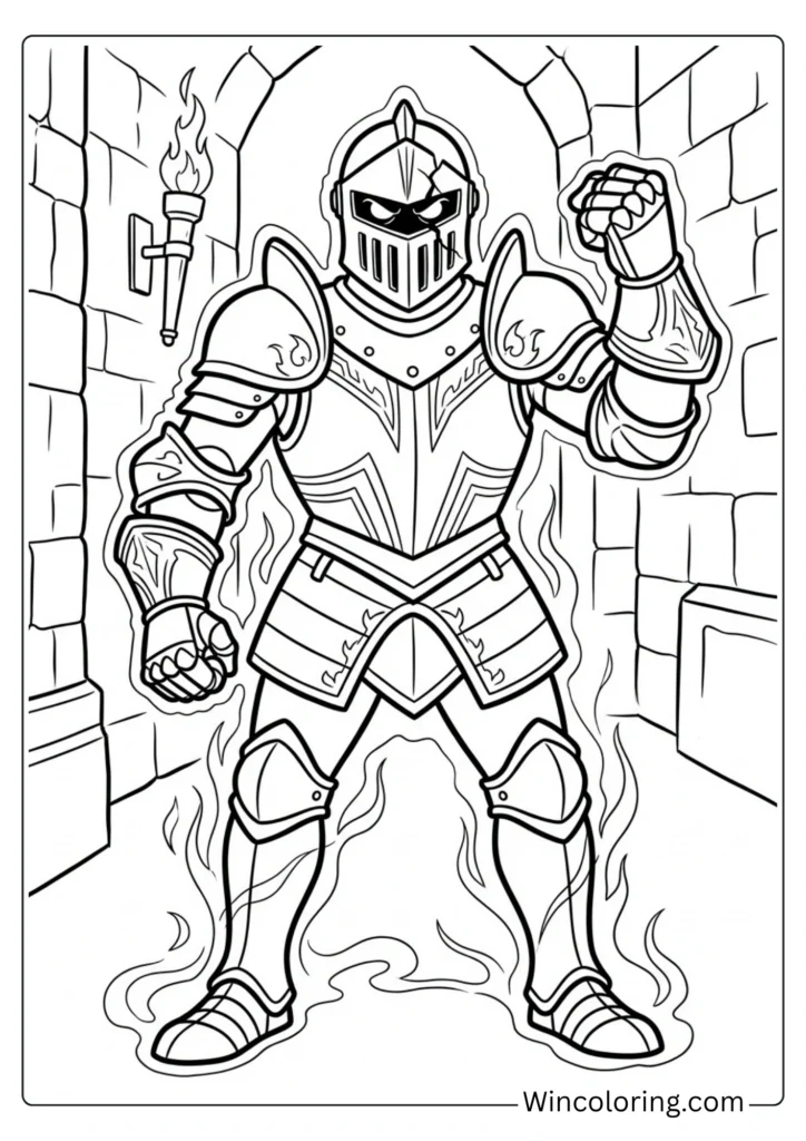 Black Knight ghost Scooby Doo coloring page printable classic