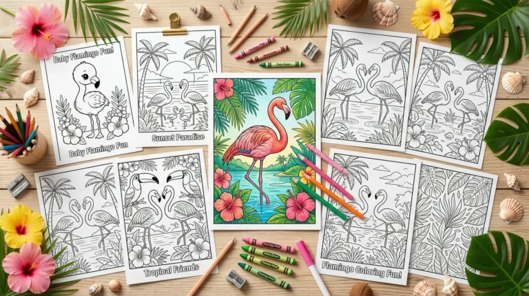 Flamingo Coloring Pages