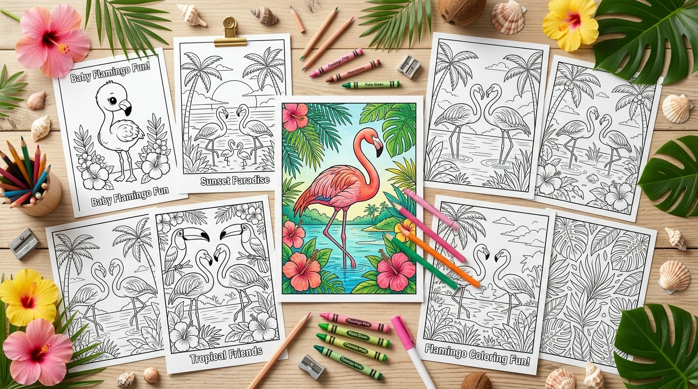 Flamingo Coloring Pages