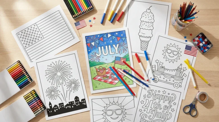 July Coloring Pages
