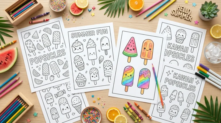 Popsicles Coloring Pages