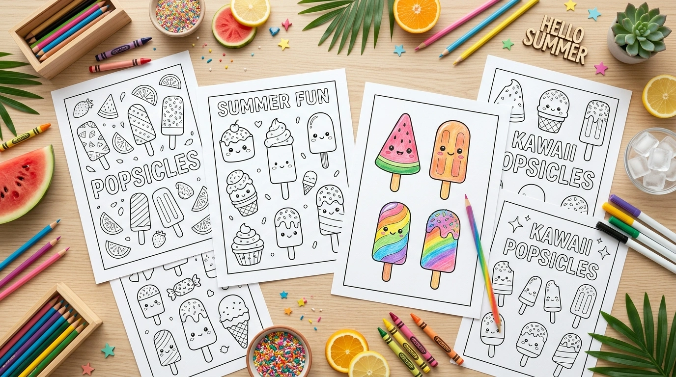 Popsicles Coloring Pages