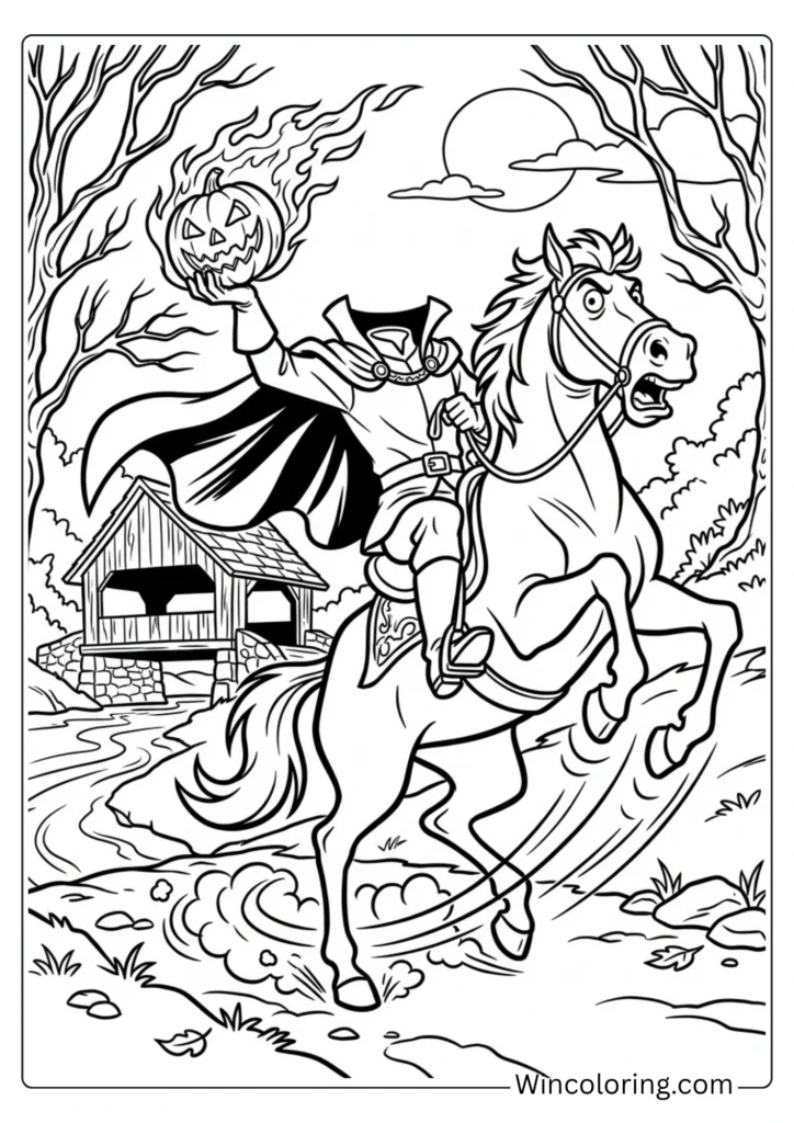 Scooby Doo Headless Horseman coloring page Halloween printable