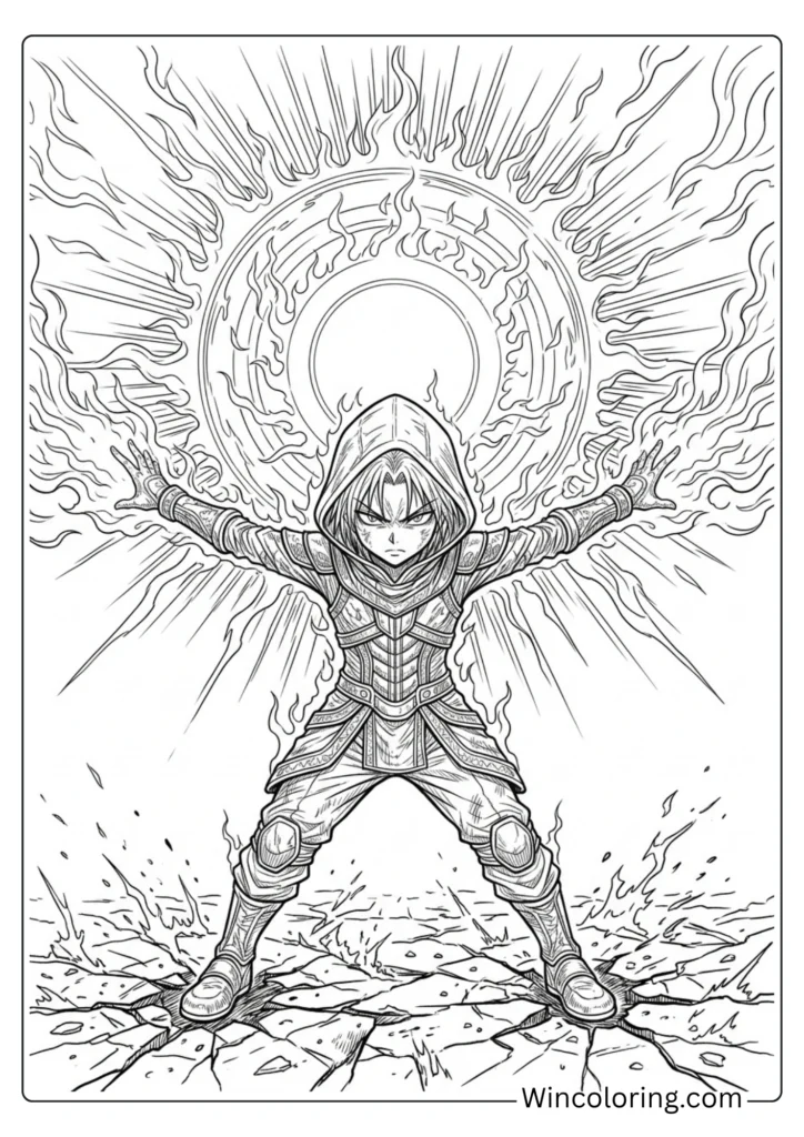 Feitan Phantom Troupe coloring page HxH Rising Sun printable