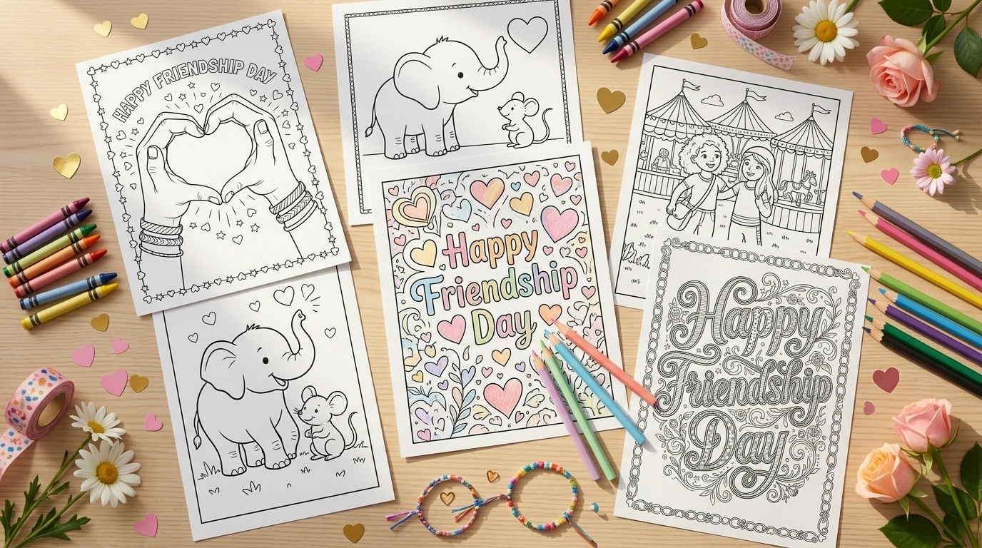 Friendship Day Coloring Pages
