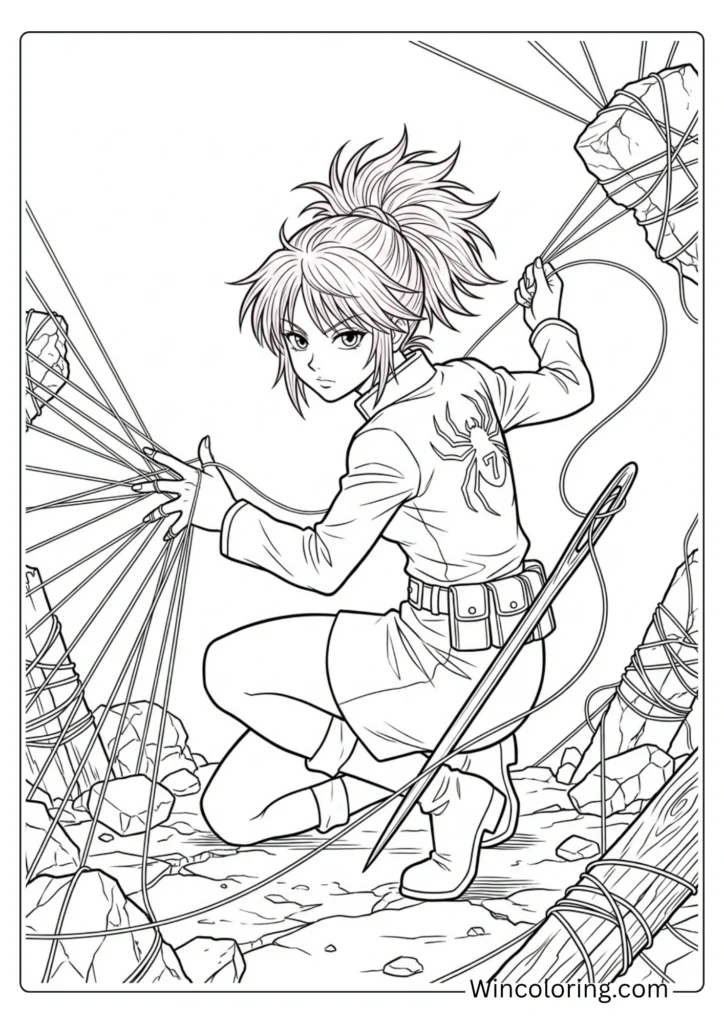Machi Phantom Troupe coloring page Nen thread HxH printable